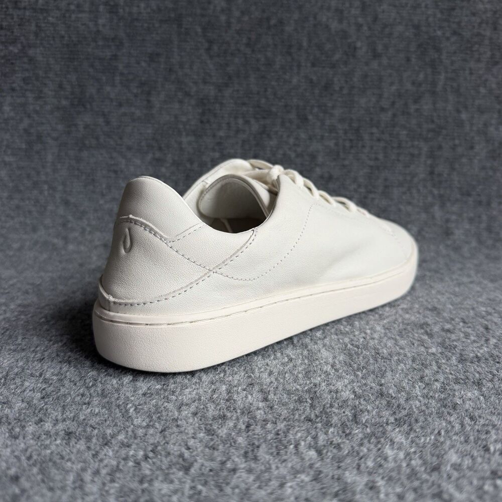OluKai Pehuea Li Ili Womens 10 White Leather Low Top Sneakers Beach Shoes 20433 - Picture 11 of 12